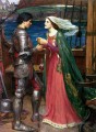 Tristan et Isolde partageant la potion femme grecque John William Waterhouse